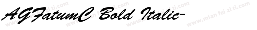 AGFatumC Bold Italic字体转换